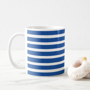 Weiße Blaue Streifen Süß Kaffeetasse