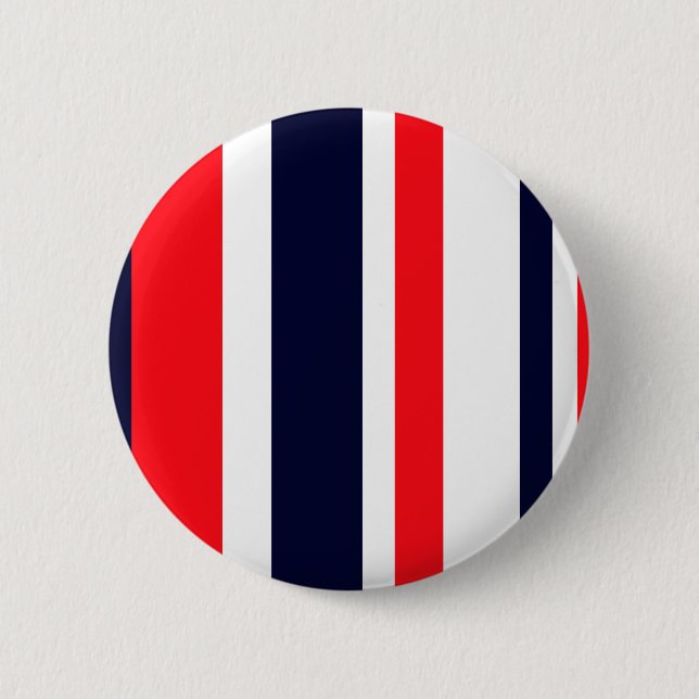 Weiße, blaue und rote Streifen Button (Vorderseite)