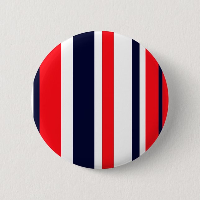 Weiße, blaue und rote Streifen Button (Vorderseite)