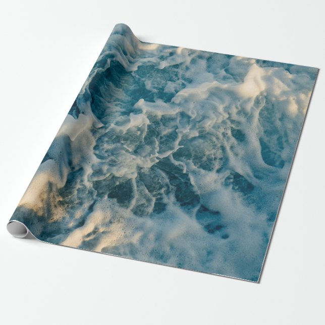 WEISSE BLUE SKY GESCHENKPAPIER (Ungerollt)