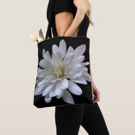 Weiße, blühende Blume Schwarz Tasche