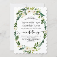 Weiße blühende Blumenhandschrift