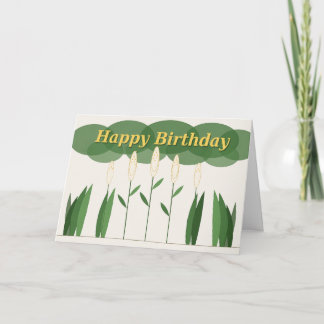 Weiße Blume Alles Gute zum Geburtstag Karte