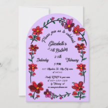 Weiße Blume an der Grenze 35. Geburtstagsparty