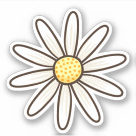 Weiße Blume Aufkleber