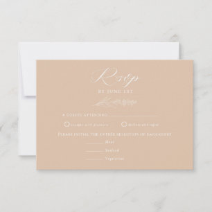 Weiße Blume Boho Chic Wedding RSVP Karte