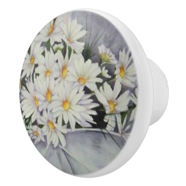 WEISSE BLUME BOUQUET DEKORATIVE KERAMIK WISSENSWER KERAMIKKNAUF (Rechts)