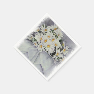 WEISSE BLUME BOUQUET PAPIER NAPKINS SERVIETTE