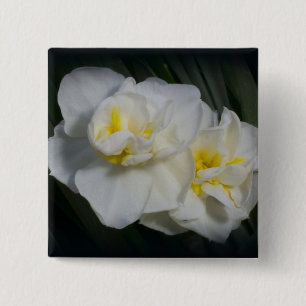 Weiße Blume Button
