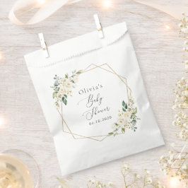 Weiße Blume, Creme-Blume, Boho, Babydusche Geschenktütchen