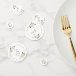 Weiße Blume, Creme-Blume, Boho, Babydusche Konfetti