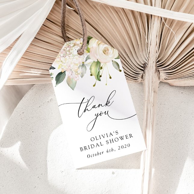 Weiße Blume, Creme-Blume, Boho, Brautparty Geschenkanhänger (Von Creator hochgeladen)