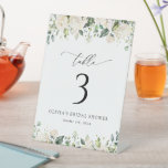 Weiße Blume, Creme-Blume, Boho, Tischnummern Sockelschild<br><div class="desc">Fügen Sie Ihrem Brautparty eine persönliche Touch mit diesen stilvollen und unvergesslichen Party hinzu! Das Design zeichnet sich durch weiße Aquarellfarben und eine grüne Umgebung auf weißem Hintergrund aus.</div>
