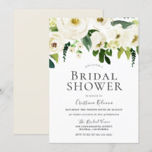 Weiße Blume & Creme Elegantes Brautparty