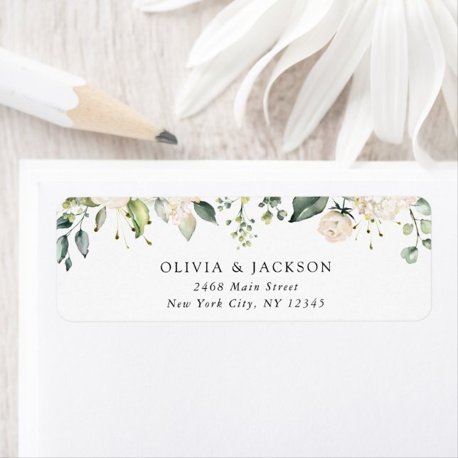 Weiße Blume, cremige Blume, Grünpflanzen, Hochzeit (Insitu)