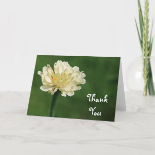 Weiße Blume danken Ihnen Dankeskarte