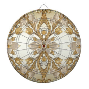 Weiße Blume Decorative Gold Dartboard Dartscheibe