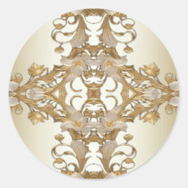 Weiße Blume Decorative Gold Siegel Aufkleber