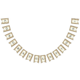 Weiße Blume Decorative Goldjagdflagge Wimpelkette