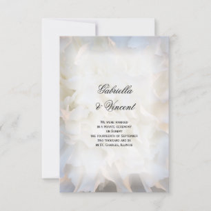 Weiße Blume Ehe / Elopement Ankündigung