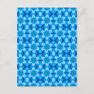 Weiße Blume, gefroren Postkarte