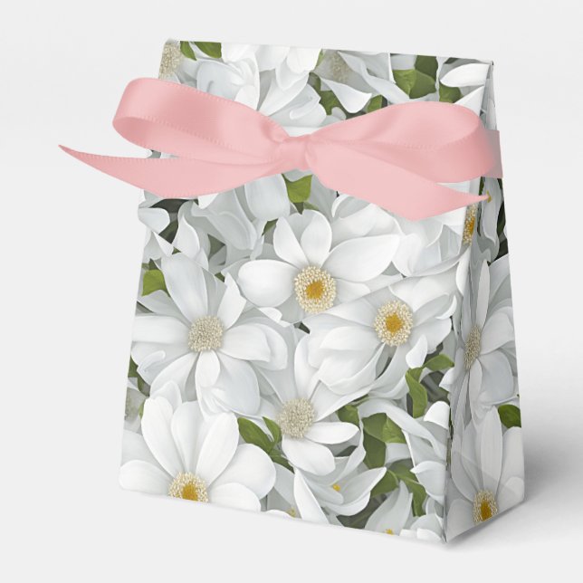 Weiße Blume Geschenkschachtel (Vorderseite)