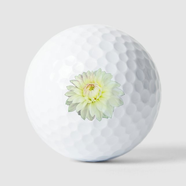 Weiße Blume Golfball (Vorderseite)