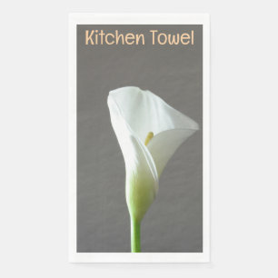Weiße Blume Grau Handtuch Serviette