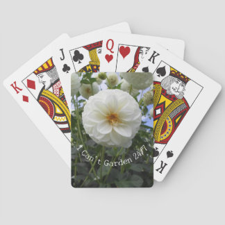 Weiße Blume im Vollblut Spielkarten