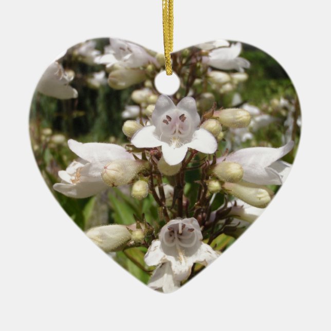Weiße Blume Keramik Ornament (Vorne)