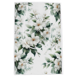 Weiße Blume Mittlere Geschenktüte