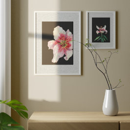 Weiße Blume Moderne Kunst Poster