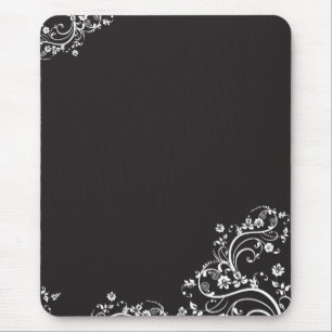 Weiße Blume Mousepad