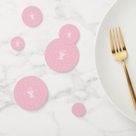 Weiße Blume Pastellrosa Ostern Konfetti