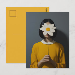 Weiße Blume Postkarte