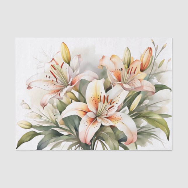 Weiße Blume Seidenpapier (Vorderseite)