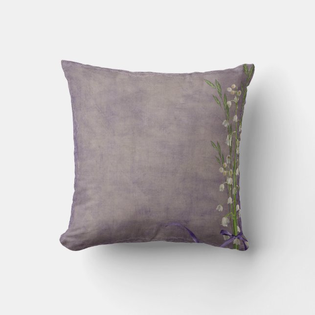 Weiße Blume, Spitzen-Couchkissen Kissen (Vorderseite)