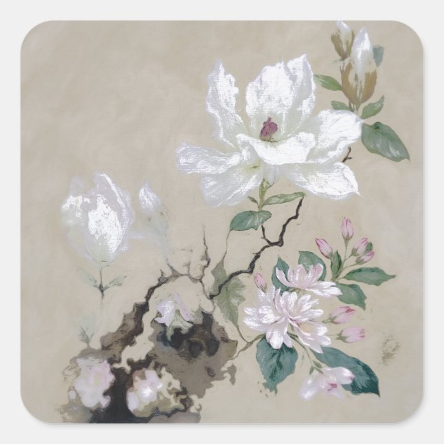 WEISSE BLUME STICKER (Vorderseite)