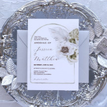 Weiße Blume und Federn Hochzeit