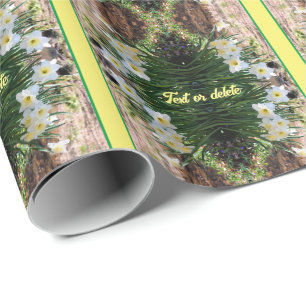 Weiße Blume von Brook Personalisiert Geschenkpapier