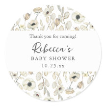 Weiße Blumen-Babyparty-Dankeschön-Geschenk