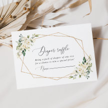 Weiße Blumen, cremige Blumen, Boho, Windel-Raffle