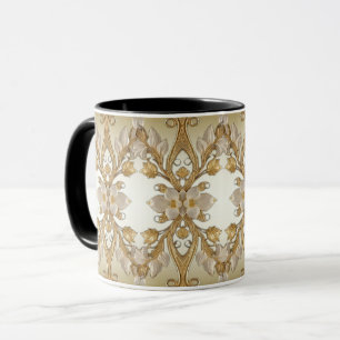Weiße Blumen Dekorativer Goldener Becher Tasse