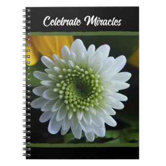 Weiße Blumen Foto Spiralblock Notizblock