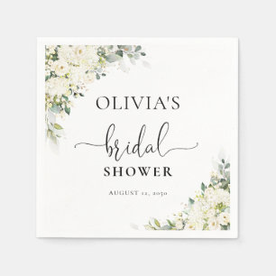 Weiße Blumen-Hochzeitsdusche-Servietten Serviette