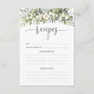 Weiße Blumen-Hochzeitsempfang-Beilagekarte Begleitkarte