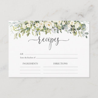 Weiße Blumen-Hochzeitsempfang-Beilagekarte Begleitkarte