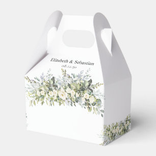 Weiße Blumen-Hochzeitsgeschenkbox Geschenkschachtel