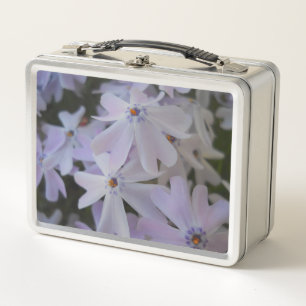 Weiße Blumen Metall Brotdose