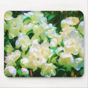 Weiße Blumen Mousepad